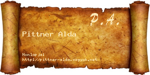 Pittner Alda névjegykártya